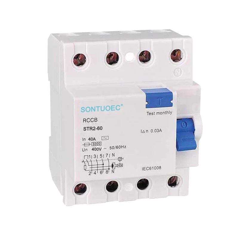 نوع 4p 63a /30mA RCD نوع AC