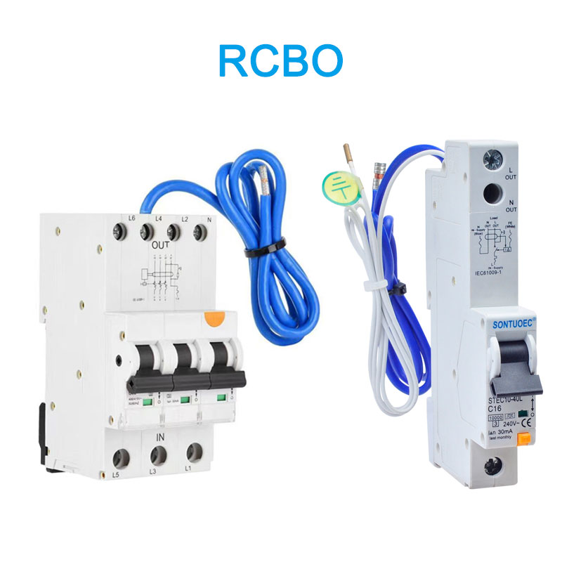6KA 3P+N نشت مدار شکن A (AC) نوع RCBO با کابل