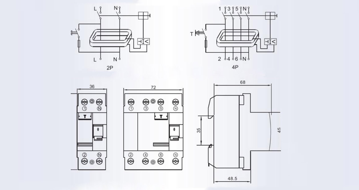 Electronic Magnetic A Type RCCB 125A/30mA