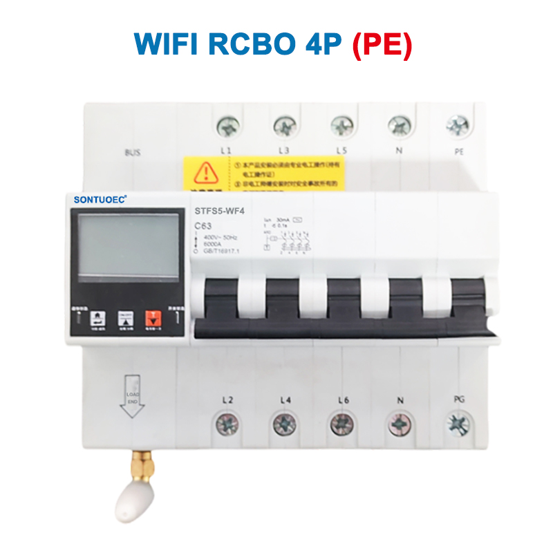 WiFi STFS5-63 سری چند کاربردی IoT هوشمند RCBO Circuit Circuit Circuit